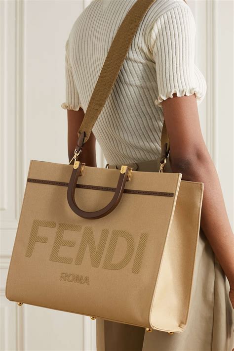 fendi sunshine leather tote bag|fendi sunshine medium vs large.